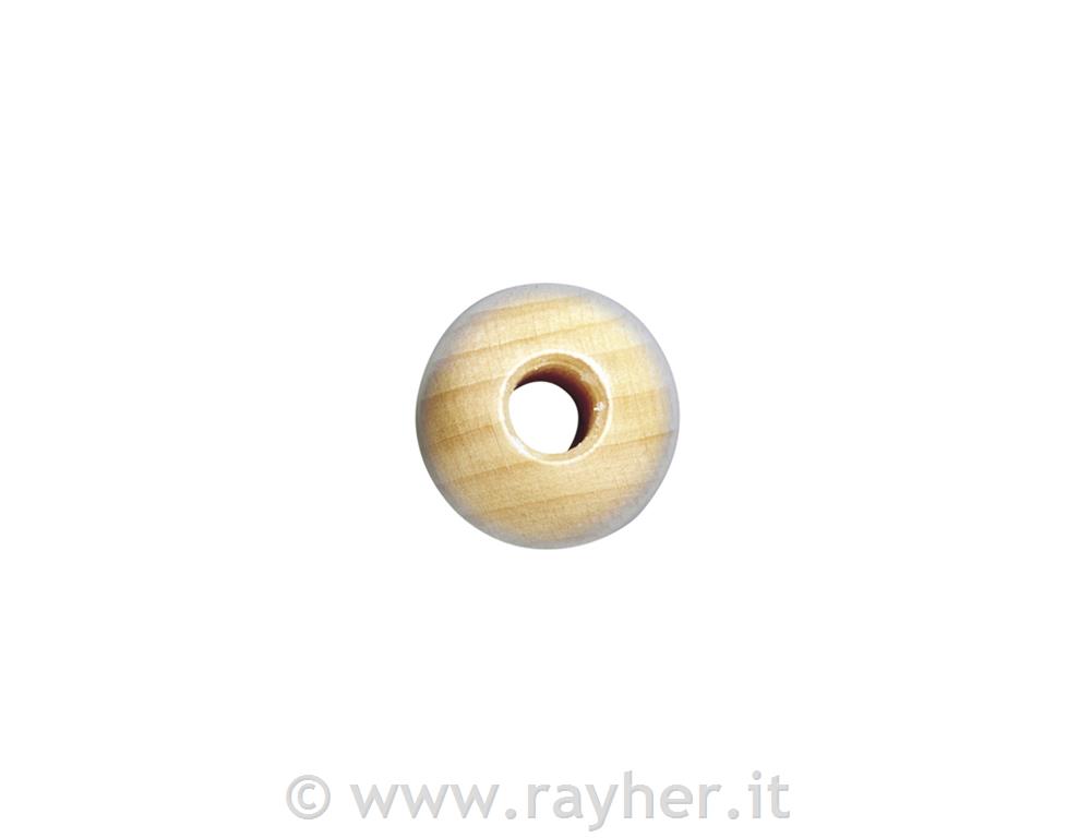 Perlina legno, lucide, 30 mm oforo 10 mm, sfusinaturale
