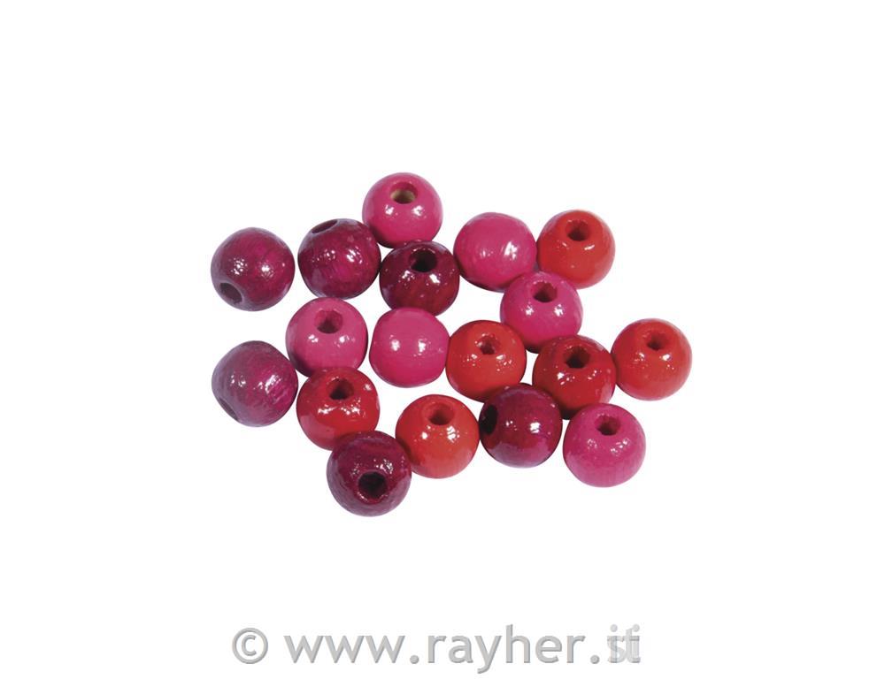 Wooden beads mix, FSC 100%, 6mm ored shadespolished, tab-bag 116pcs