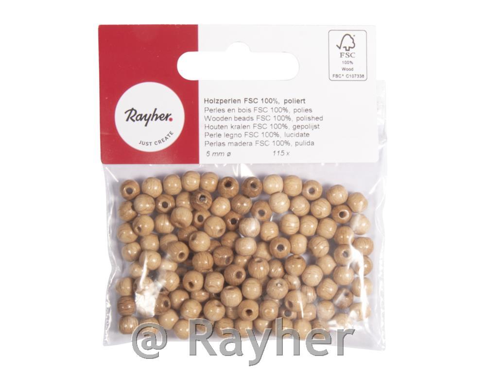 Perle lesene, pološčene, 6mm, naravne b., 115 kosov