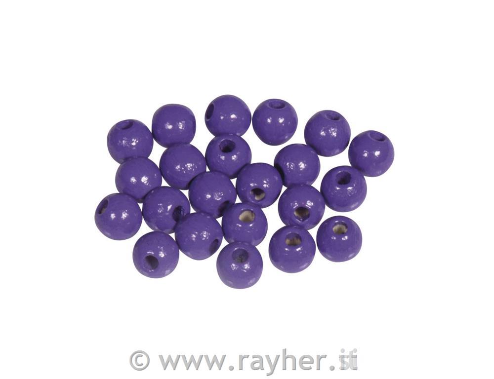 Perle legno FSC 100%, lucidate, 6mm obusta 115pzlilla scuro