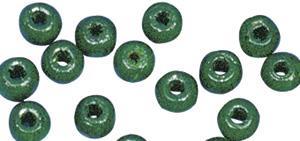 Perle legno FSC 100%, lucidate, 6mm obusta 115pzverde maggio