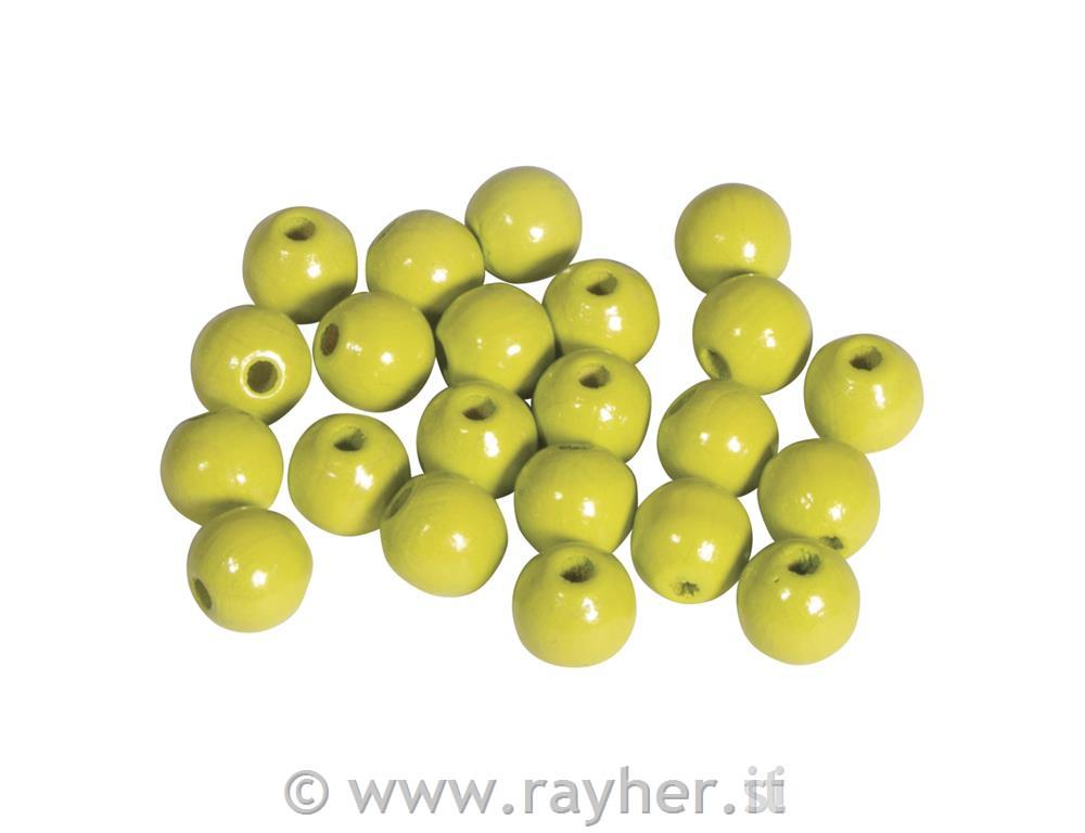 Perle lesene, pološčene, 8mm, limona, 82 kos