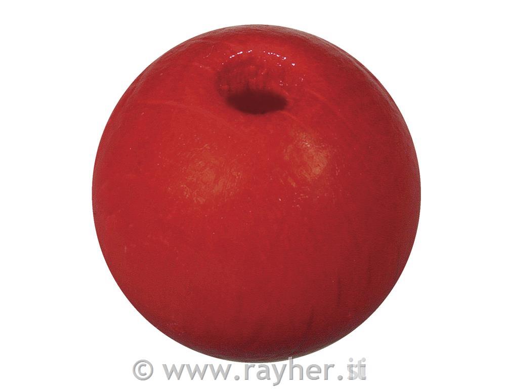 Perle legno FSC 100%, lucidate, 10mm obusta 52pzrosso