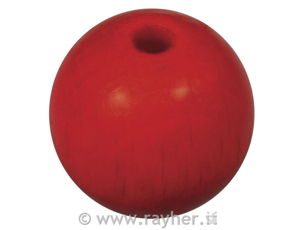 Perle legno FSC 100%, lucidate, 12mm obusta 32pzrosso