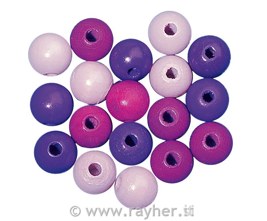 Perle legno FSC 100%, lucidate, 6mm obusta 115pzviola tonalita