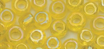 Perline vetro, 2,6 mm o, trasp.lustr.scatolina 17ggiallo