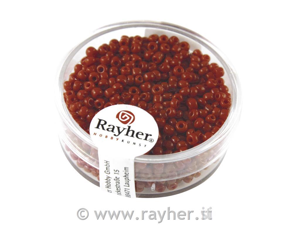 Perle opak, 2 mm o, rdeče, 17g
