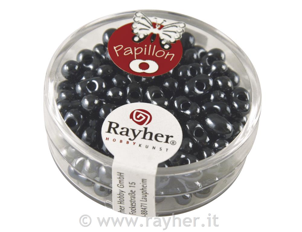 Rocaille-Papillon3,2x6,5mm, scatola 18gantracite