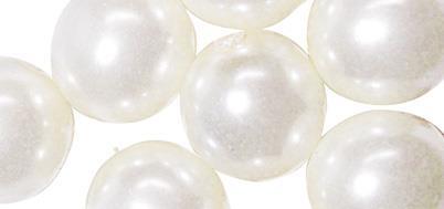 Perle steklene "Renaissance", snežno bele, o 4 mm, 85 kom.