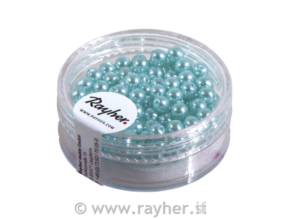 Perle cerate-vetro rinasciment., 4 mm oscatola 85 pzturchese