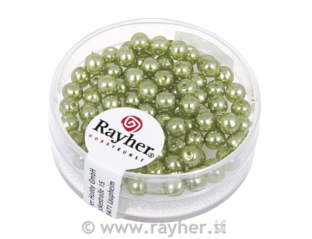 Perle cerate-vetro rinasciment., 4 mm oscatola 85 pzgiada