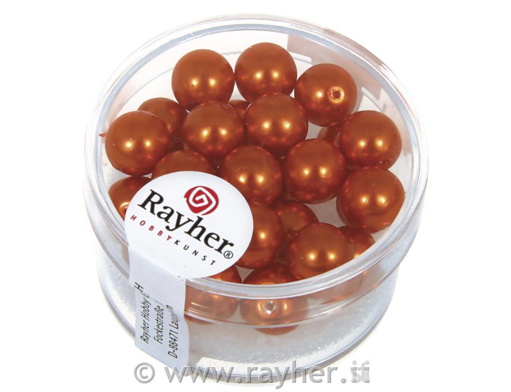 Glass beads "Renaissance", 8 mm o, orang