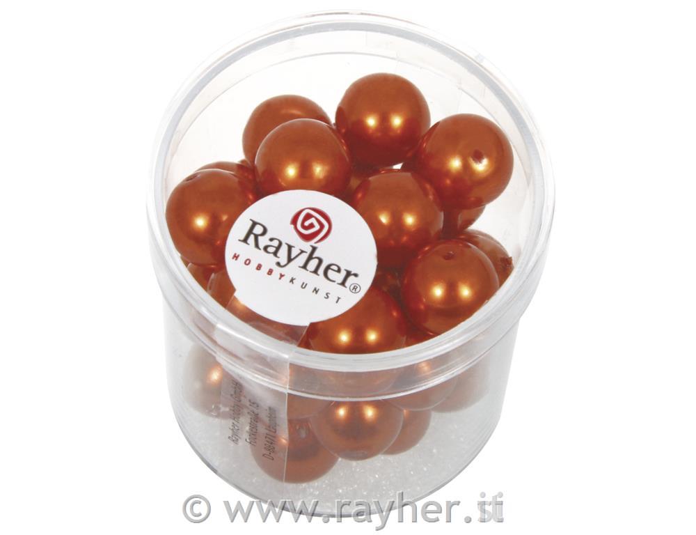 Glass beads "Renaissance", 10 mm o, oran