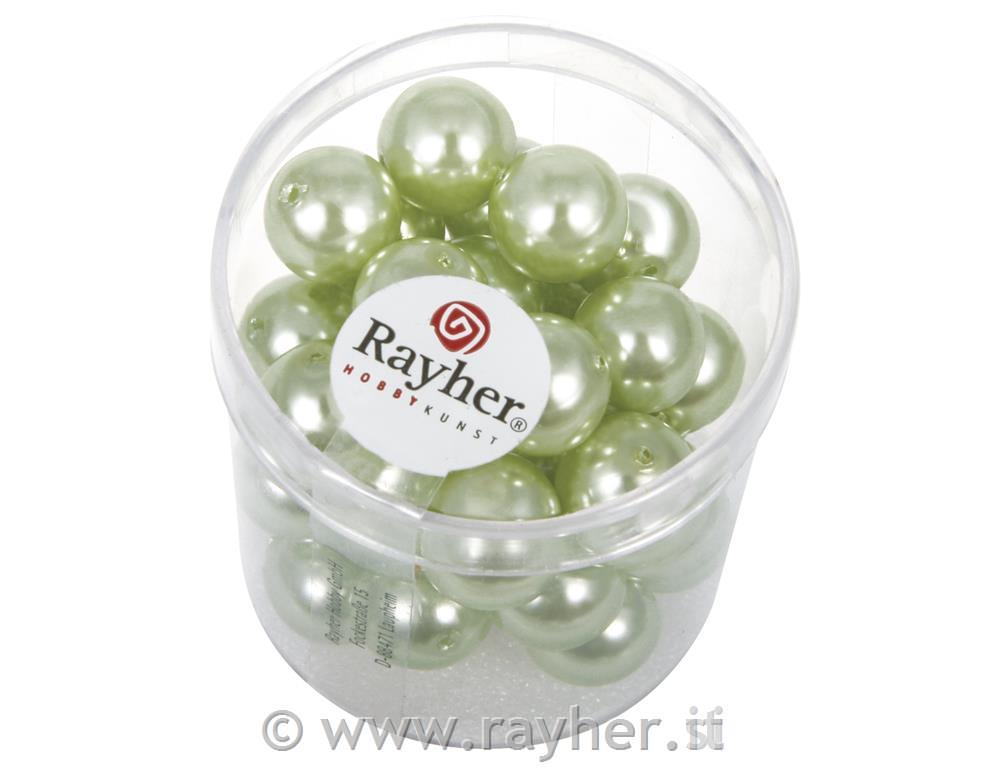 Glass beads "Renaissance", 10 mm o, lime