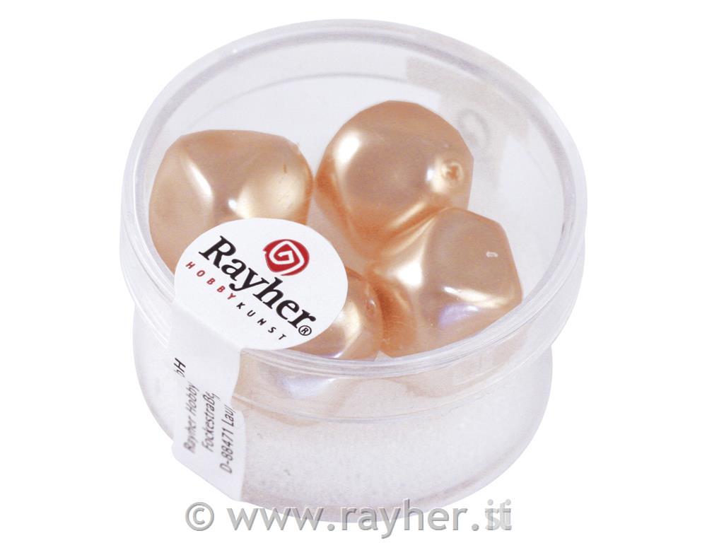 Perle-Rinascimento17 mm o, scatola 4 pzrosa conch.