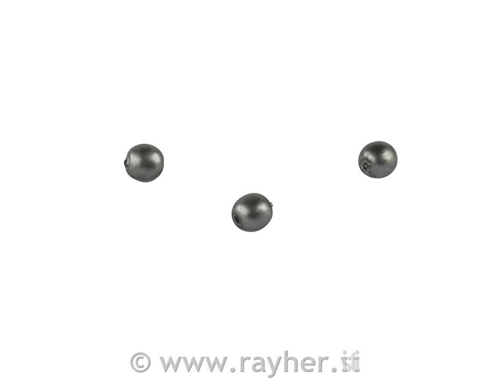 Perle cerate vetro rinasciment., opache,, olivo antico, scatolina 85pz