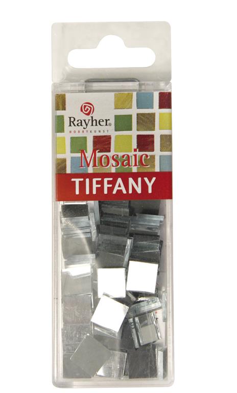 Tessere mosaico a specchio1x1cm, Blister piegato ca. 60 pz/40g