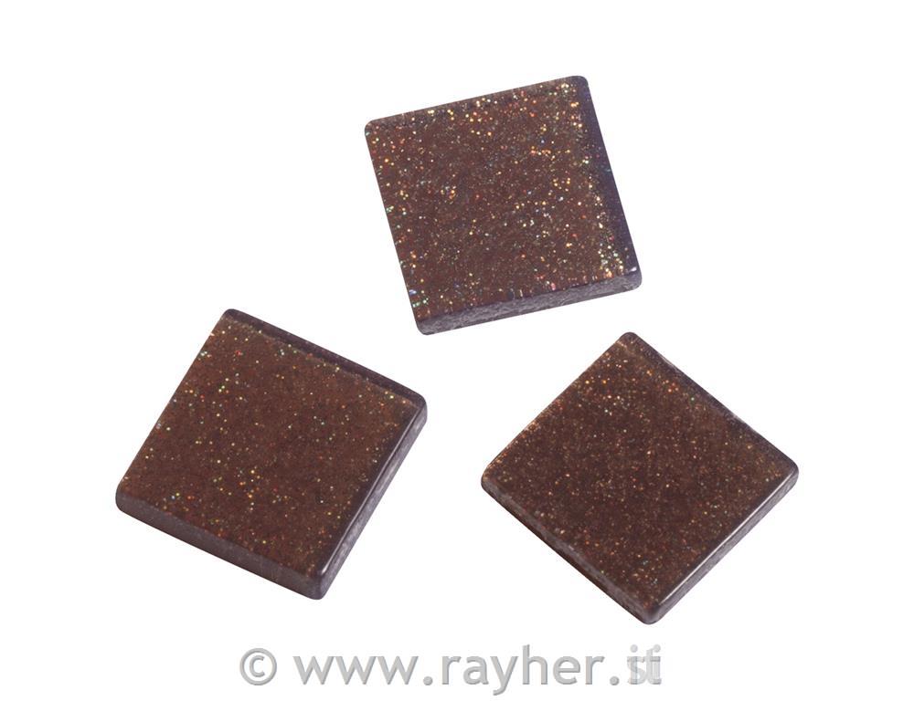 Mozaik "Acryl", 1x1 cm, z bleščicami, kostanjevi cca 205 kom
