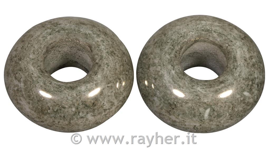 Perlina v foro grande"Magic Flair",16mmoforo 6mm o, opaco, scat. 3pzantracite