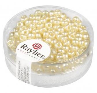 Rocailles waxed, ivory, 2.6mm, box 7g