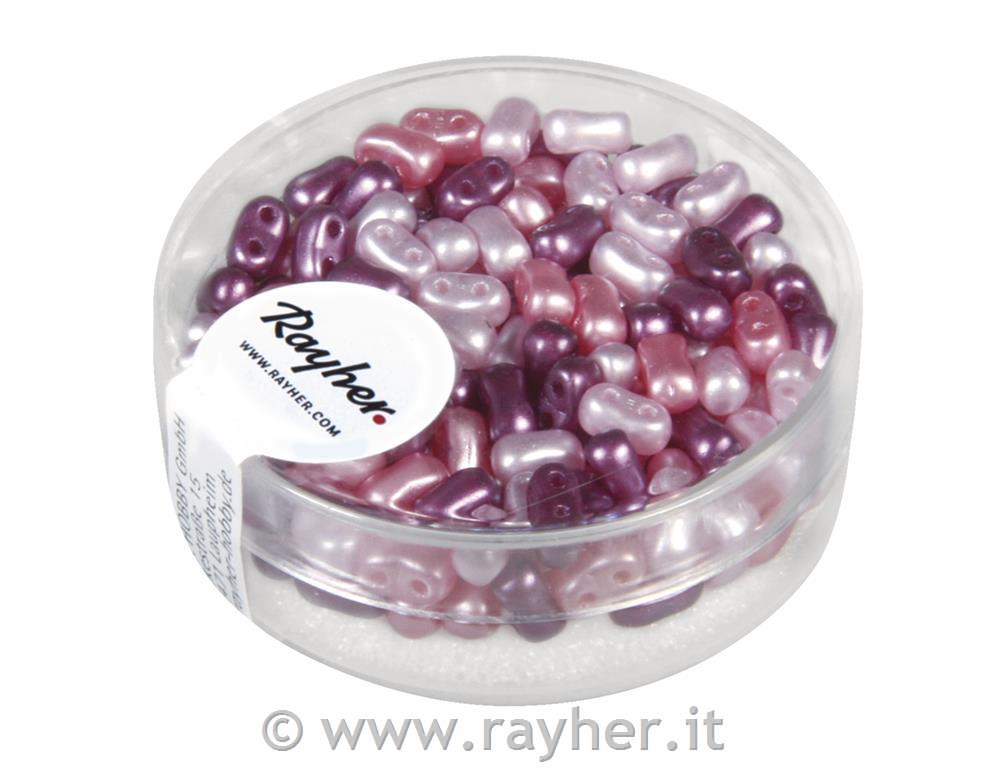 Misto rocailles cerate-foro doppio3x5mm, scatolina 12glilla