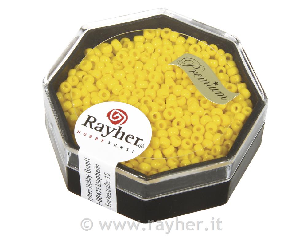 Rocailles-Premium, 2,2 mm oopachegiallo oro, scatola 8g