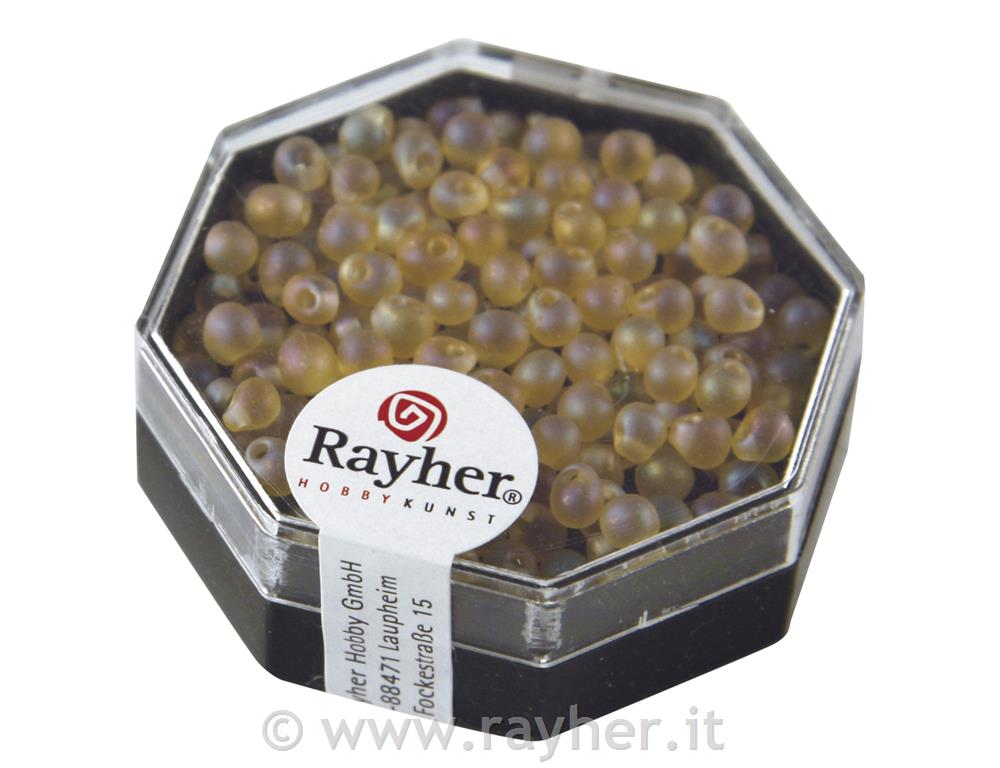 Perle Miyuki, prosojne, sijajne, sv.topaz, 8g, o 3,4 mm, mav