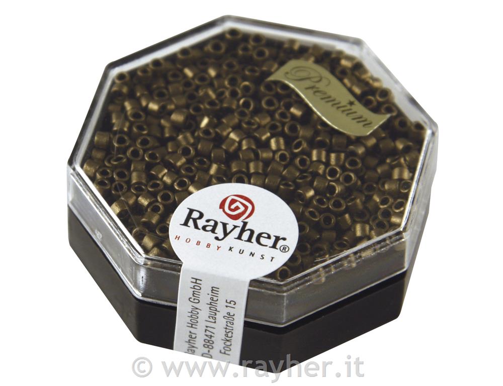 Rocailles-Delica, 2,2 mm ometallizzate opachetopazio fume