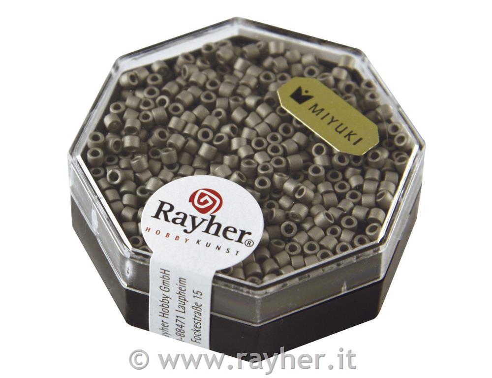 Perle Delica Miyuki, 2,2 mm o, jekleno sive, metallic mat