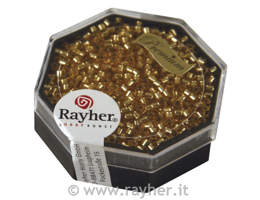 Rocailles-Delica, 2,2 mm ocon interno argentatotopazio chiaro