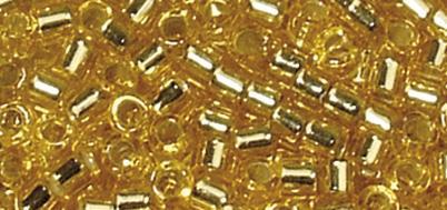 Rocailles-Delica, 2,2 mm ocon interno argentatotopazio chiaro