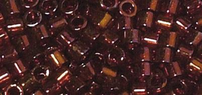 Perle Delica Miyuki, 2,2 mm o, rdeča, prosojne, mavrične