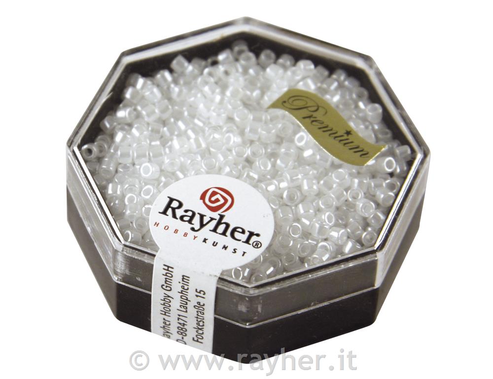 Rocailles-Delica, 2,2 mm osatinatebianco alabastro