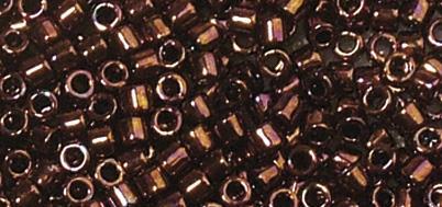 Rocailles-Delica, 1,6 mm ometallizzate, scat.bordeaux, 4g