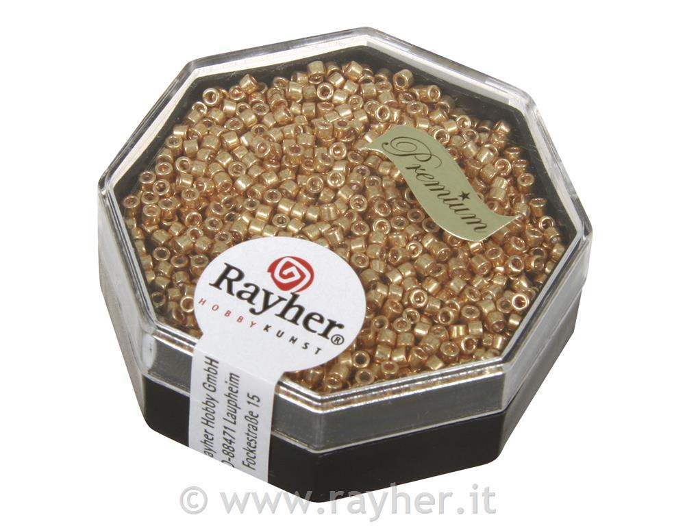 Perle Delica Miyuki, 1,6 mm o s kovinskim leskom, zlate, 4g