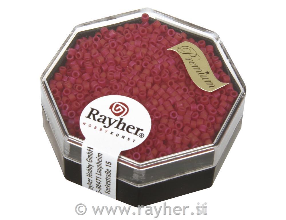 Rocailles-Delica, 1,6 mm omat opache,scat.rosso classico, 6g