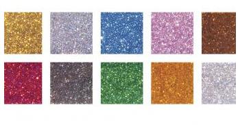 Acrylic mosaic mixture, glitter, coloure