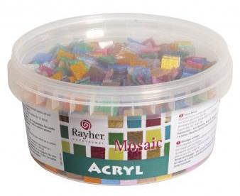 Acrylic mosaic mixture, glitter, coloure