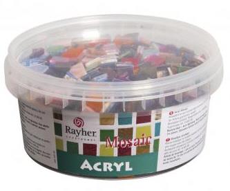 Mozaik Acrylic,mešane barve, 1x1cm,300g
