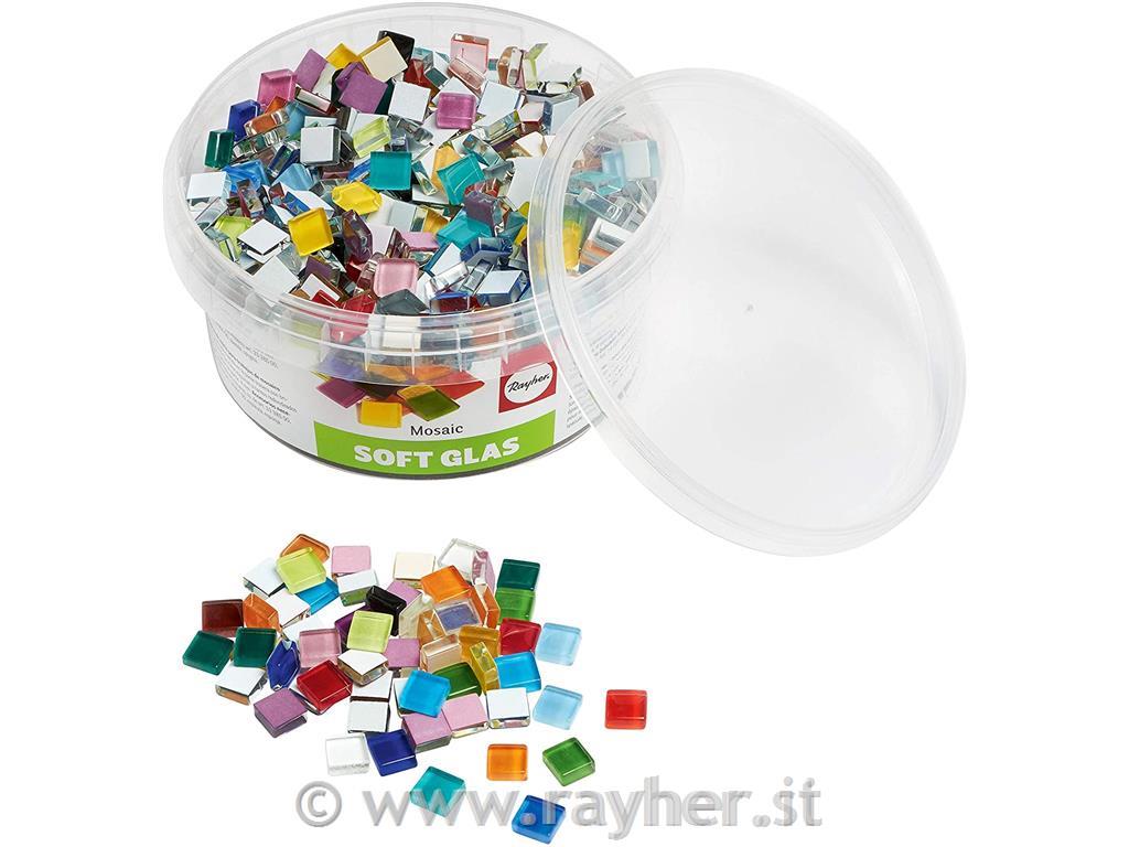 Mozaik kamenčki, 1x1 cm, barvni sort,500g pribl. 525 kosov