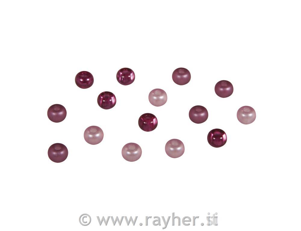 Misto rocaille con foro grande, 5,5mm oforo o2mm, scatolina 80pztonalita fuchsia