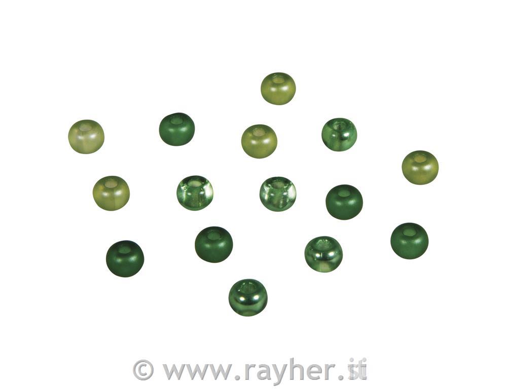Perle steklene, 5,5 mm zel. toni 80 kosov