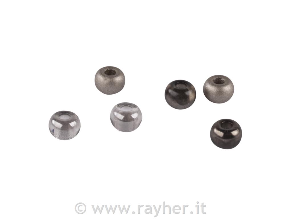 Misto rocaille con foro grande, 5,5mm o,tonalita taupe, foro o2mm, scatolina 80
