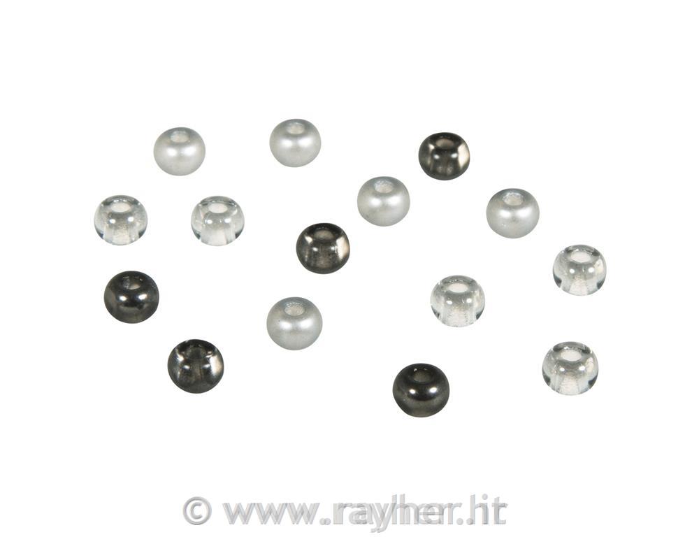 Misto rocaille con foro grande, 5,5mm oforo o2mm, scatolina 80pztonalita grigio