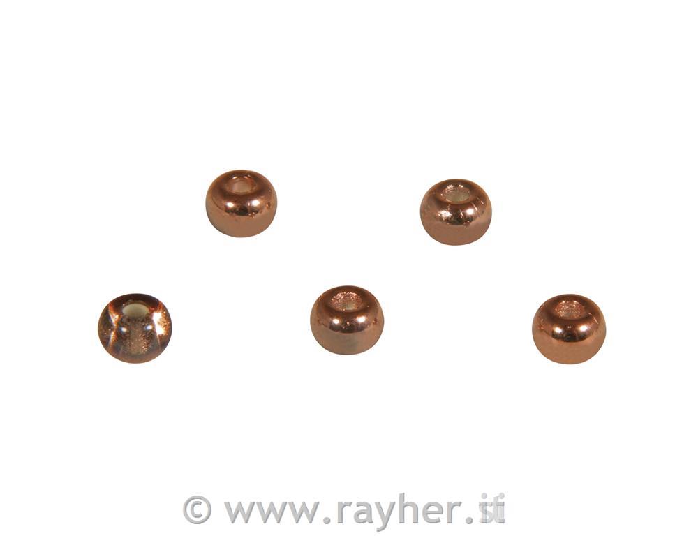 Rocaille metallic con foro grande, 5,5mmforo o2mm, scatolina 80pzrame