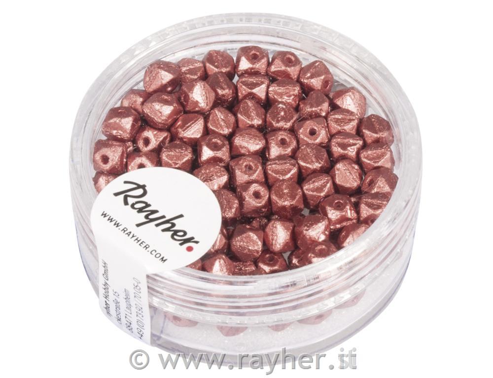 Rocailles antico, 4mm o, rosa antico, scatolina 120pz