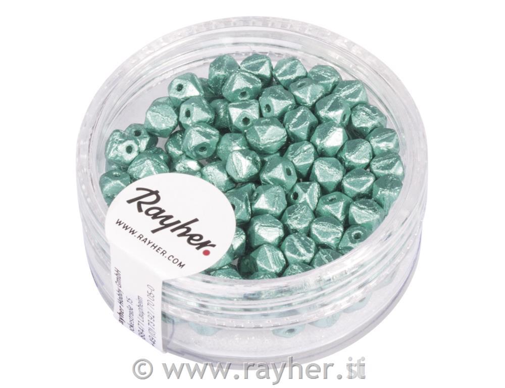 Rocailles antico, 4mm o, verde mare, scatolina 120pz