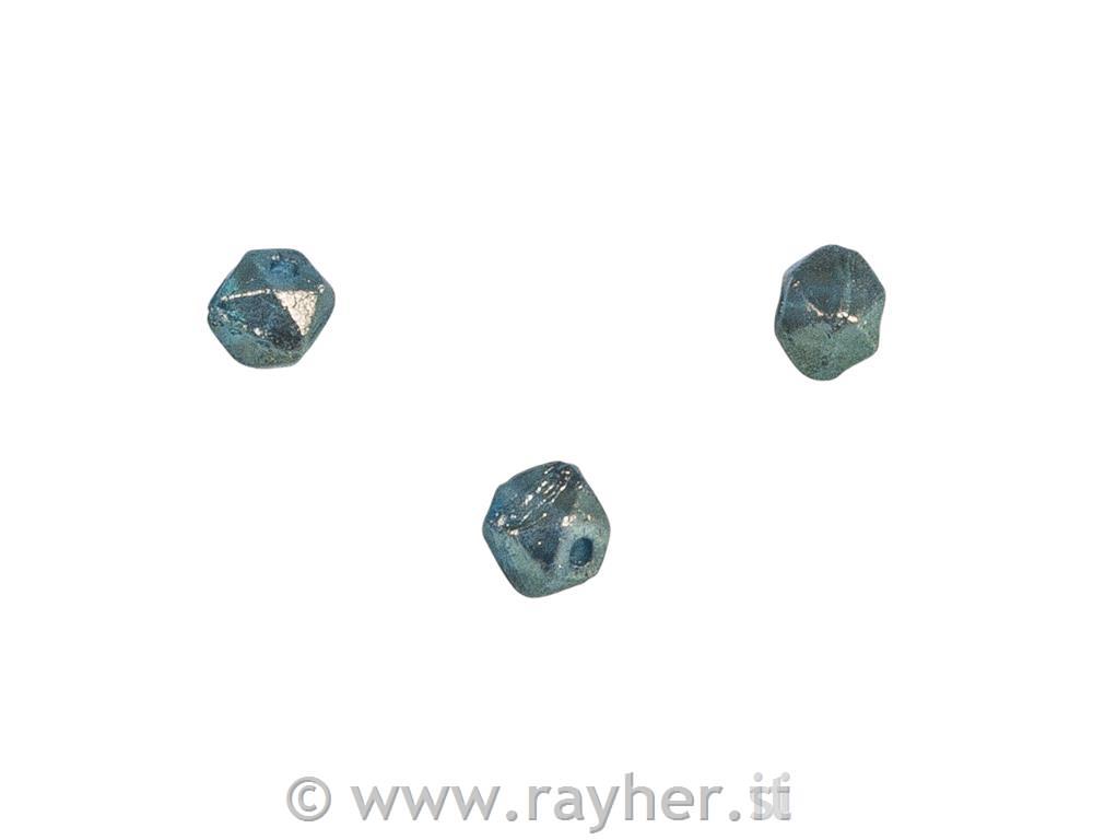 Rocailles antico, 4mm o, petrolio oro, scatolina 120pz