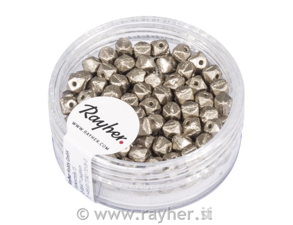 Perle Antique , 4mm, tem.bež, 120 kos