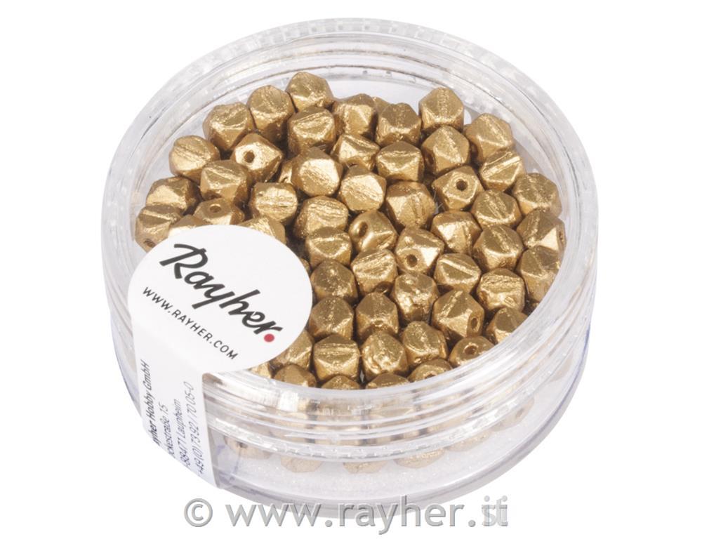 Antique Rocailles, 4mm o, gold, box 120pcs